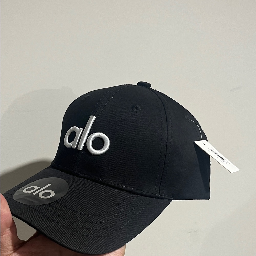 ALO Yoga Black Logo Cap with Subtle Branding